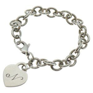 Tiffany & Co Return to Heart Bracelet with Initials Silver
